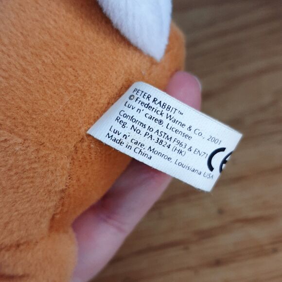 2001 Peter Rabbit Mini plush by Luv n' Care Beatrix Potter Frederick Warne Bunny - Picture 7 of 10